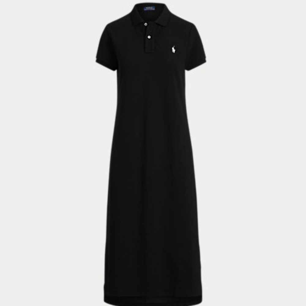 Polo Ralph Lauren Pique' Knit Midi Dress
